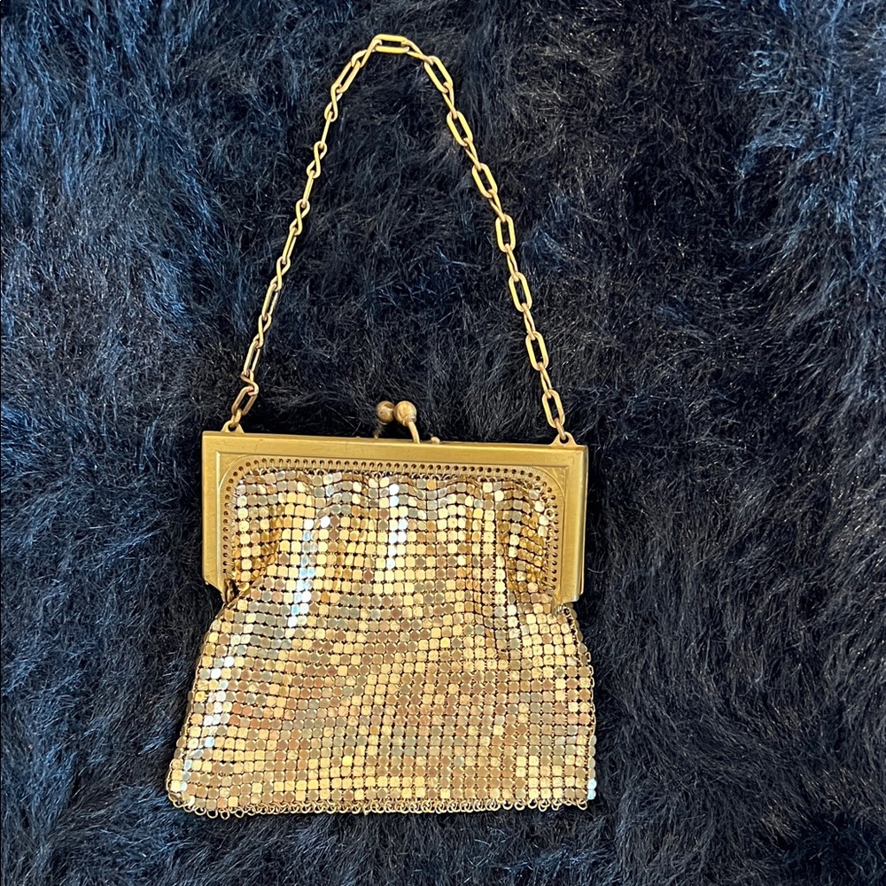 Vintage Gold Mesh Evening Coin Purse
